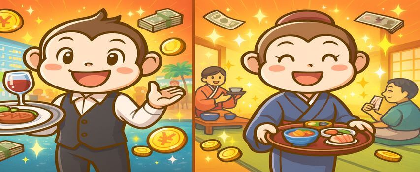 リゾートバイト　レストラン　仲居　　稼げる