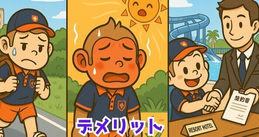 ナガスパのプール監視員 デメリット