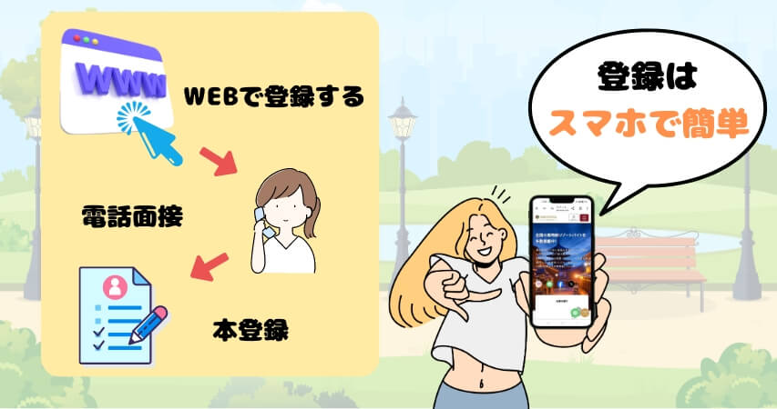 スタッフエージェント　OMOTENA　登録方法