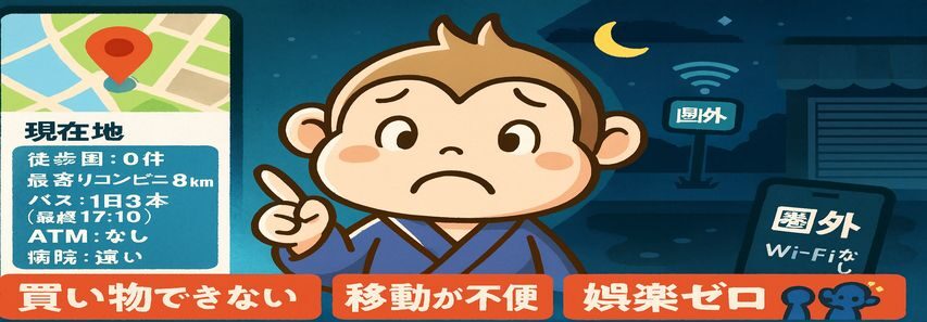 周りに何もない　リゾートバイト