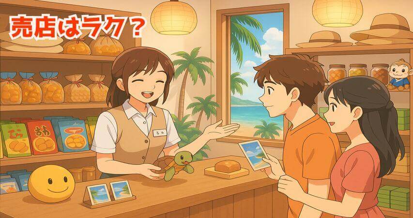 リゾートバイト　売店　楽