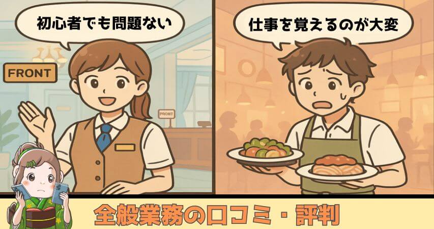 全般業務 口コミ 評判