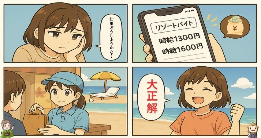 売店　リゾートバイト　おすすめ