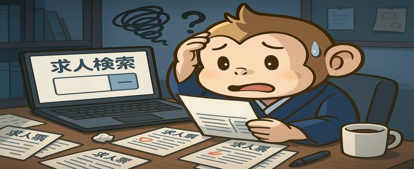 1ヶ月の求人選びに悩んでいる様子